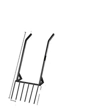 Broad Fork Tool 5-6 Tines Hand Tiller Broadfork Cultivation Tool Wide Fork 43.3in 45.3in Fiberglass Handle Garden Tool for Beginners DIY Use(6 Steel Tines)