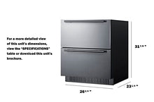 Summit 27” Two Drawer Outdoor Refrigerator, Stainless Steel - SPR275OS2DADA