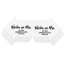 VictoryStore 22-Inch Blank Arrow Yard Signs Waterproof 4mm Corrugated Plastic White 250 Pack