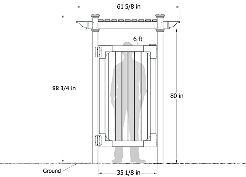Zippity Outdoor Products ZP19009 Hampton Outdoor Shower Enclosure White