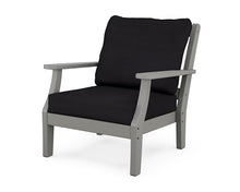 Martha Stewart by POLYWOOD® Chinoiserie Deep Seating Chair in Slate Grey/Midnight Linen