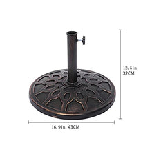 SDdPulse Round Outdoor Umbrella Base,9kg Heavy Duty Thick Resin Base,Suitable for 2.4-3.2m Parasols,Adjustable Aperture 3.8-4.2cm (Black)