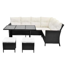 Xinxinxiang 4 Piece Outdoor Patio Furniture Set with Cushions Black