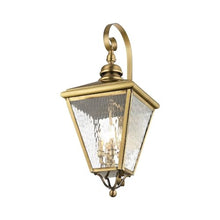 Livex Transitional Four Light Outdoor Wall Lantern Cambridge Collection Brushed Nickel