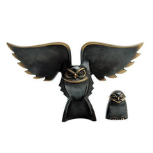 FENGSHUI-CAISHEN Pure Copper Owl Statue Brass