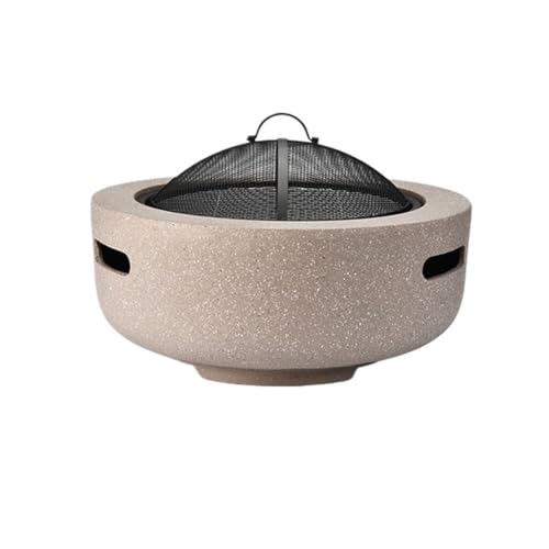Round Outdoor Fire Pit Table, Charcoal Brazier, BBQ Grill,Firepit