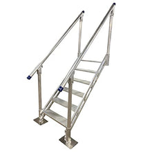 Patriot Docks Aluminum Dock Stairs 6 Step Silver