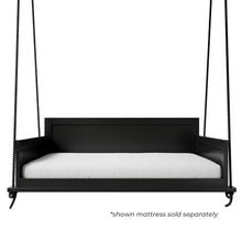 Amish Casual The Philly 6 Foot Porch Swing Bed in Black, Daybed Swing Made in The USA from Kiln Dried Pine