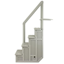 Aqua Select Anti-Slip in-Pool Steps with Outside Flip-Up Ladder