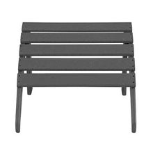 WO WESTIN OUTDOOR 12-Piece Traditional HDPE Adirondack Chair Set with Ottomans and Side Tables Grey