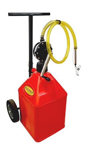 FLO-FAST Pro 15-Gallon Fluid Transfer System with High-Flow Pump & Versa Cart – 8 GPM, Portable, Durable, Made in USA – Marine, ATV, Automotive, Agriculture