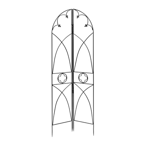Achla Designs Wrought Iron Quatrefoil Garden Trellis