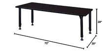 Regency Kitt Height Adjustable Classroom Table 72" x 30" Darkest Brown