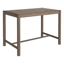 Modway Eleni 56-Inch Outdoor Teak Wood Bar Table in Weathered Gray Teak – Rectangular Patio Bar Table with Slatted Top for Patios, Decks, Or Gardens