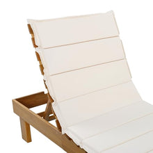Merax Patio Chaise Lounge Chair with Water-Resistant Cushion Set of 2, 77'' Acacia Wood Adjustable Reclining Chaise with 3-Positions Backrest, Outdoor Sun Lounger for Poolside, Deck, Teak+ Beige