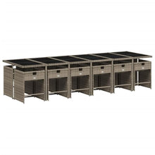 AMBERARD Patio Dining Set Set of 12 Gray Furniture Set