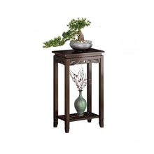 LUYOUBOZHU Vase Stand Balcony Living Room Antique Planter Stand, Bamboo Bonsai Green Plant Arrangement Rack(Large)