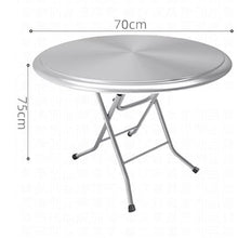 JOSOGO Indoor/Outdoor Bistro Table and Chairs Set for Patio Stainless Steel Folding, Kitchen Prep & Work, Board Games and Camping Picnic(I70CM)