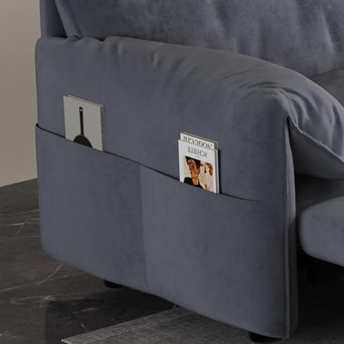 HomSof Convertible Queen Pull Out Sofa Bed Grey