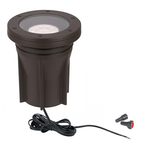 WAC Lighting LED Colorscaping Smart App Controllable RGBWW 3in Inground 23W Light Brass Coated in Bronze