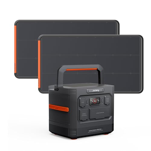 Jackery Solar Generator 1500 Ultra and 2x100W Prime Panels,1536Wh,1800W