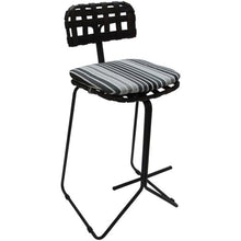 Pemberly Row Outdoor/Indoor Metal Pub Set, 30 in Bar Height Stool, Gray Fabric, Gray Powder-Coated Frame, Durable Weather-Resistant Design, Armless, Patio Deck Porch Use