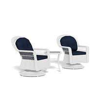 Tortuga Outdoor Biloxi 3 Piece Resin Wicker Bistro Set Coastal White