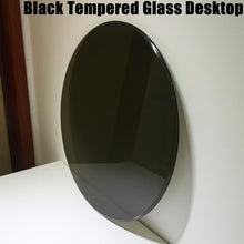 Round Glass Table Top, Black, Glass Table Top, Tempered Glass Cover Sheet, Round Glass Dining Table Top, Clear Circular Dining Table Top, Tempered Flat Edge Polish Glass Table Top ( Size : 90CM(36INCH