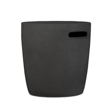 Real Flame Riverside Propane Round Tank Cover and Outdoor Side Table, Storage Hideaway Table for 20 lb Propane Tank for Gas Fire Pits, Lightweight, Weather Resistant - Shale