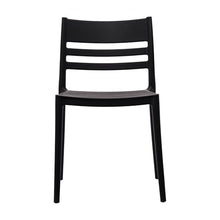 Flash Furniture Resin Indoor/Outdoor Stackable Chair, Black, 4-Pack