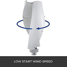 100-400W Wind Power Turbine Generator Maglev Generator Vertical Wind Generator 12V 24V Windmill Turbines Generator with Controller for Home Use 12V (White)