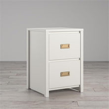 Home Square 2-Piece Kids Nightstand & Twin Metal Loft Bed Set White