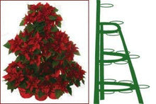 Creative Displays Half Round Poinsettia Tree Rack Display (3.5 Ft) & Matching Heavy Duty PVC Tray - Freestanding Vertical Garden Frame - Great for Poinsettias, Flowers, Plants, Succulents, and More