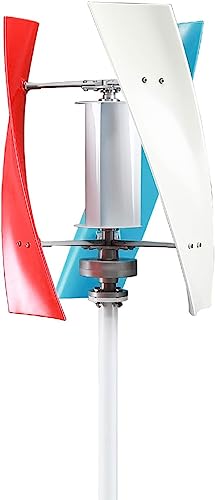 Wind Turbine Generator Kit, 8000W 12V 24V 3 Blade Portable Vertical Helix Wind Power Turbine Generator Kit with Charge Controller,12v