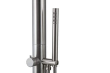 Wayime Free-Standing Brushed Stainless Steel 304 Outdoor Shower Silver