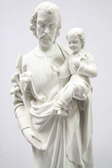 Vittoria Collection 32" Saint Joseph with Jesus Baby Holy Child Catholic Statue Sculpture Religious Indoor Outdoor Garden Made in Italy
