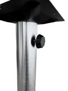 Holland Bar Stool Co. Indoor/Outdoor 42" Tall OD219 Brushed Aluminum Table with 36" x 36" Square EuroSlim Greystone Top with Umbrella Hole