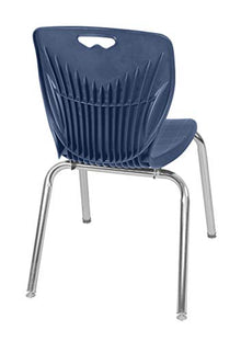 Regency Kee Height Adjustable Classroom Table Set with 18" Andy Chairs Maple/Navy