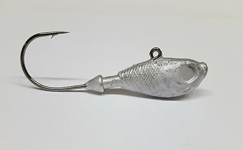 Generic 100 No Paint Ultra Minnow Jig Heads Striped Bass Fluke Ultra Point Lure 8oz