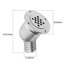 316 Stainless Steel High Mirror Polished Ball Type Deck Drain Hardware Cockpit Scupper Drain Boat Accessories 38mm