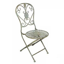 FENOKD Folding Side Table Distressed Outdoor Table Chairs Set Foldable Coffee Table Outdoor Garden Table Small Round Patio Table - Green (one Chair)