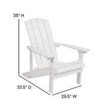 Merrick Lane Ayala Adirondack Chairs & Fire Pit - 4 Pack White Poly Resin Chairs with Black Star and Moon Fire Pit