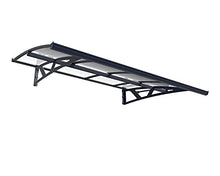 Palram - Canopia Amsterdam 2230 7' x 5' Door/Window Awning, Gray/Clear