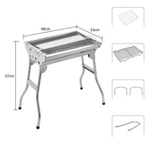 HBJWOV Barbecue Equipment, Outdoor Camping Barbecue Stove Detachable And Foldable Charcoal Grill Rack