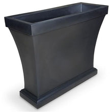 Mayne Bordeaux 40in Rectangular Trough Planter, Black
