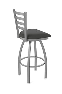 OD410 Jackie Stainless Steel 36" Swivel Outdoor Bar Stool with Breeze Graphite Seat