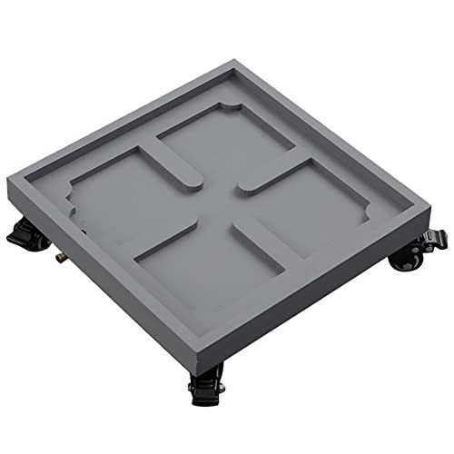 SDVantage Rolling Planter Caddy Plant Dolly Planter Caddies Plant Stands Heavy Duty Pot Caddy Square Flower Pot Mover Circular Dolly Planter Trolley Tray Coaster Plant Saucer,Grey-44Cm