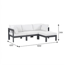 Outdoor Escape White Fabric Outdoor Patio Modular Sectional, Weather-Resistant Upholstery, Comfortable Seating, Stylish Design