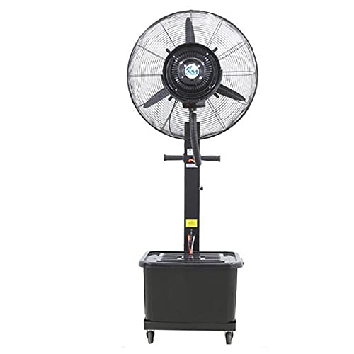 Outdoor Industrial Fan Cooling Misting Fan for Patio Backyard Garden, 3 Speed Oscillating Outside Pedestal Mister Fans, W25.5xH70inch, 110V