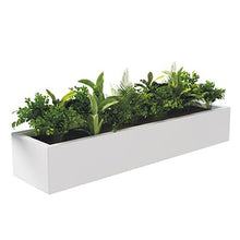 MOFGOE Hanging Flower Pot Planter for Railing, Large Metal Iron Planters, Fully Enclosed Balcony Flower Pot Planting Boxes, for Windowsill, Patio, Porch, Garden Balcony,White,150x20x13cm